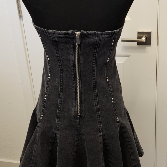 Wild Fable Black Denim Backless Dress, size S - Picture 9 of 14